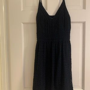 Abercrombie and fitch navy blue lace dress